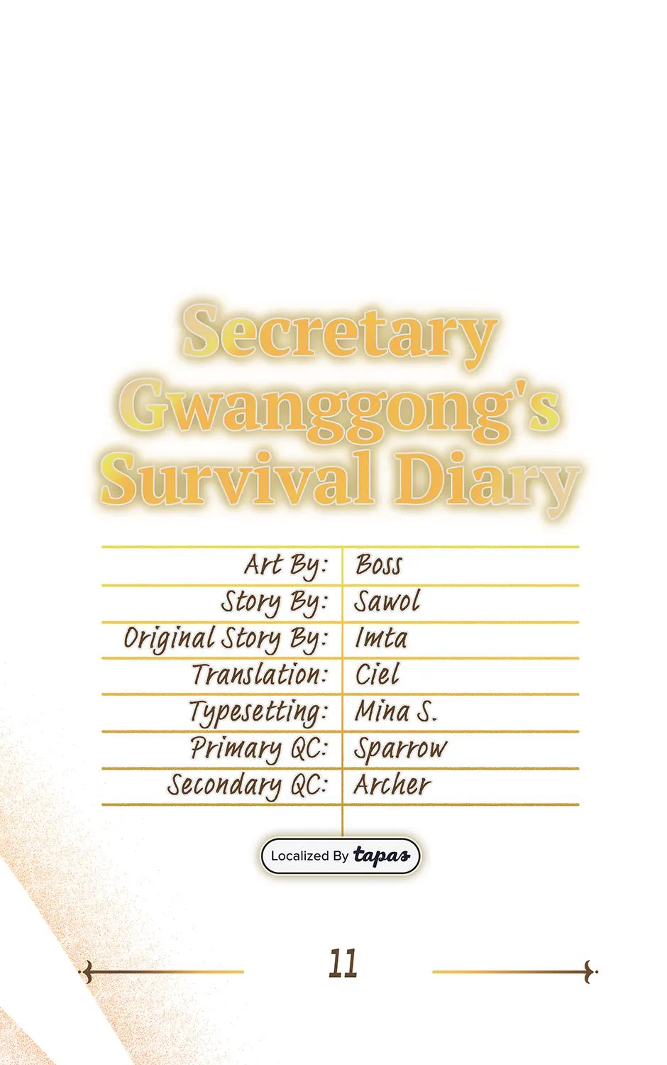 SECRETARY GWANGGONGS SURVIVAL DIARY Chapter 11 page 70 - 