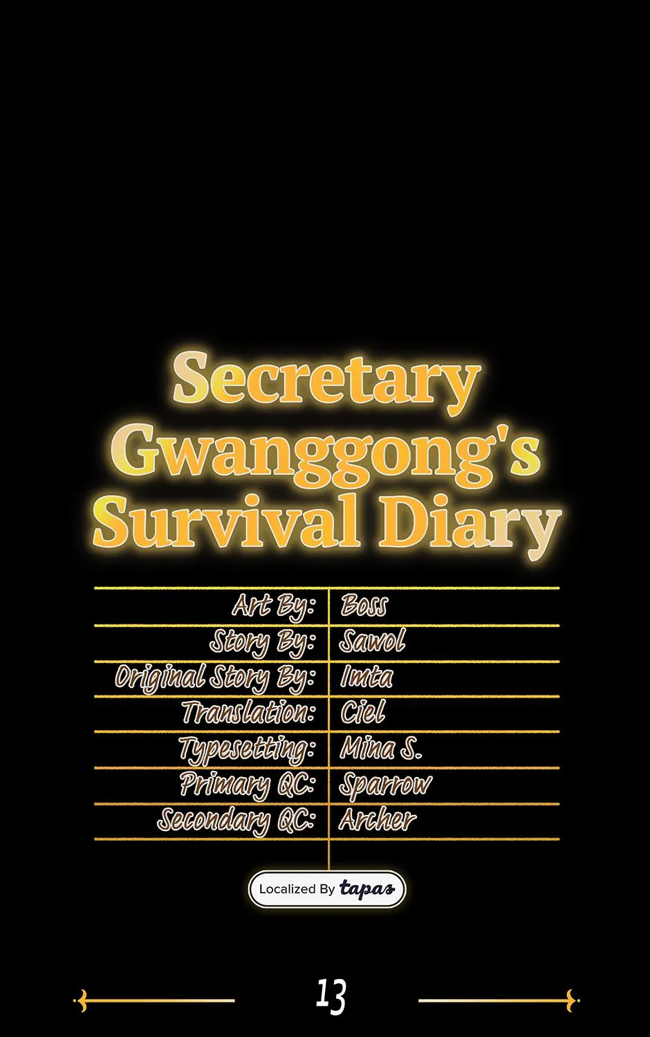 SECRETARY GWANGGONGS SURVIVAL DIARY Chapter 13 page 9 - 