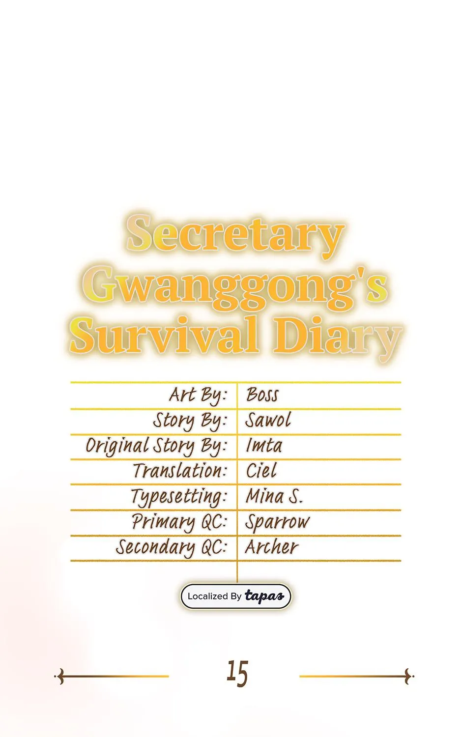 SECRETARY GWANGGONGS SURVIVAL DIARY Chapter 15 page 42 - 