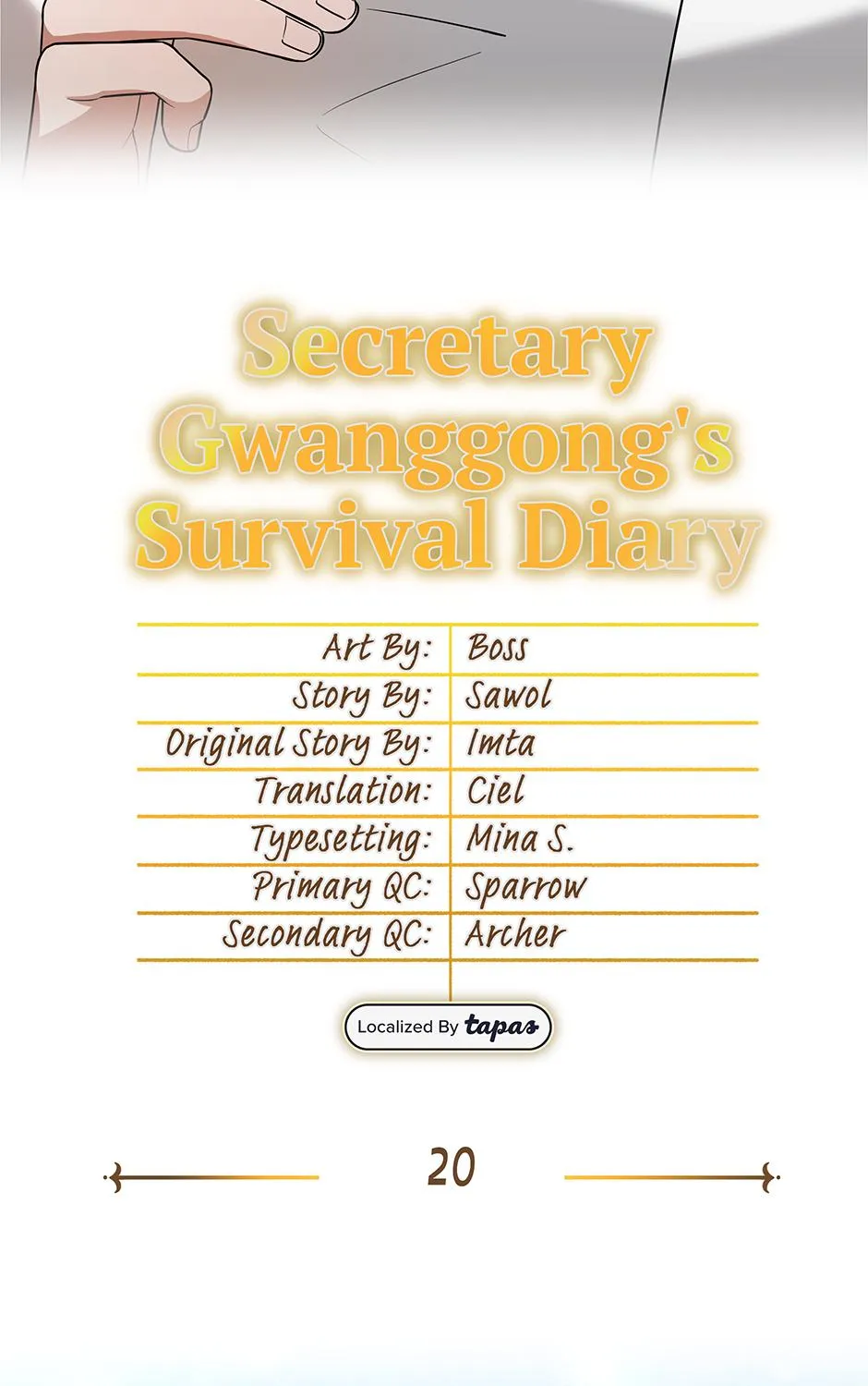 SECRETARY GWANGGONGS SURVIVAL DIARY Chapter 20 page 61 - 