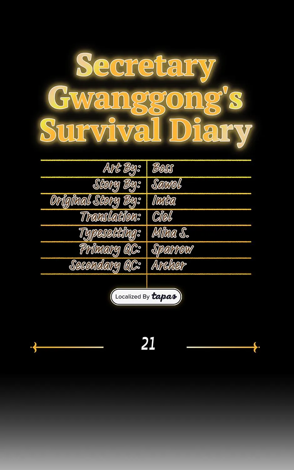SECRETARY GWANGGONGS SURVIVAL DIARY Chapter 21 page 96 - 