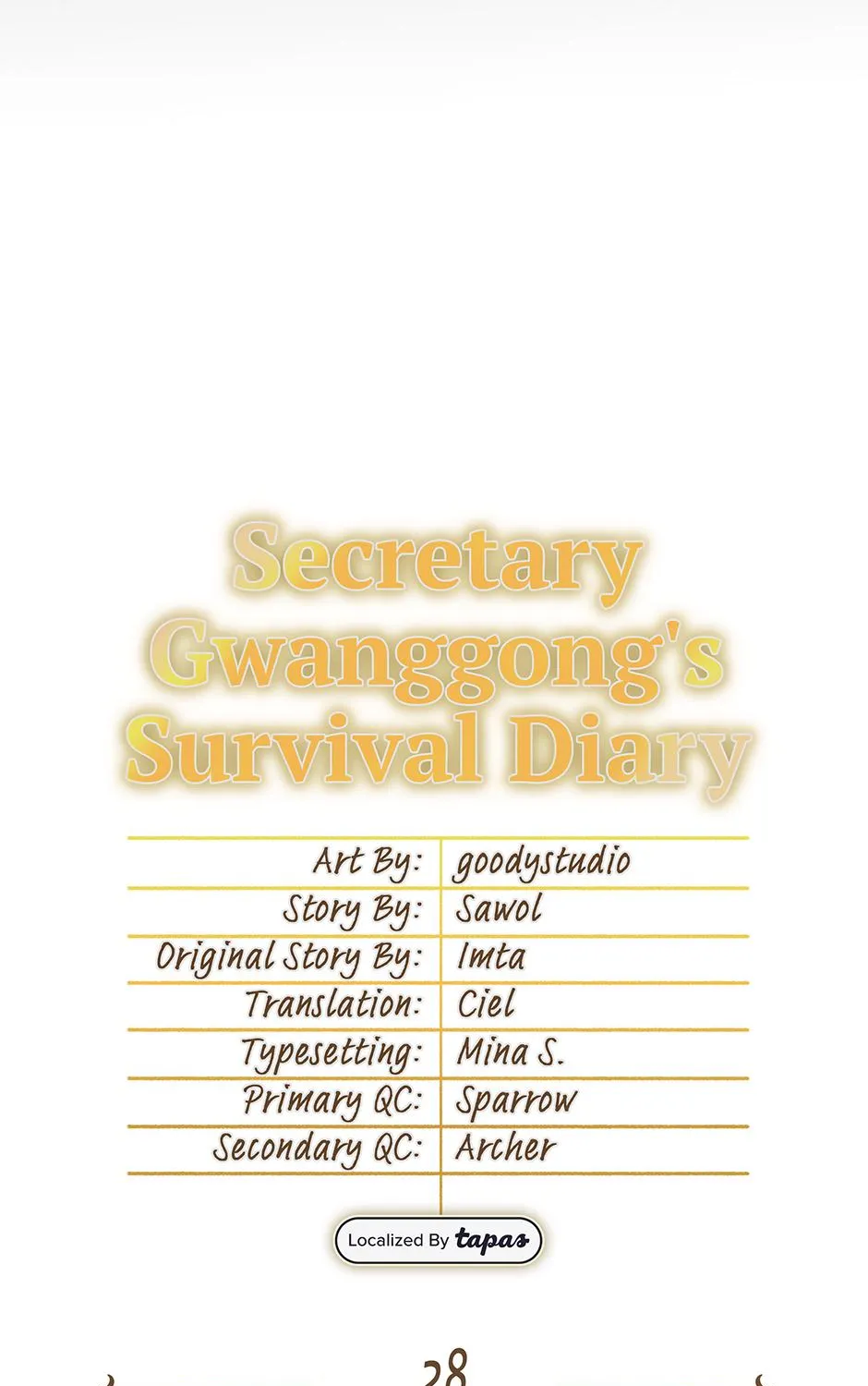 SECRETARY GWANGGONGS SURVIVAL DIARY Chapter 28 page 79 - 