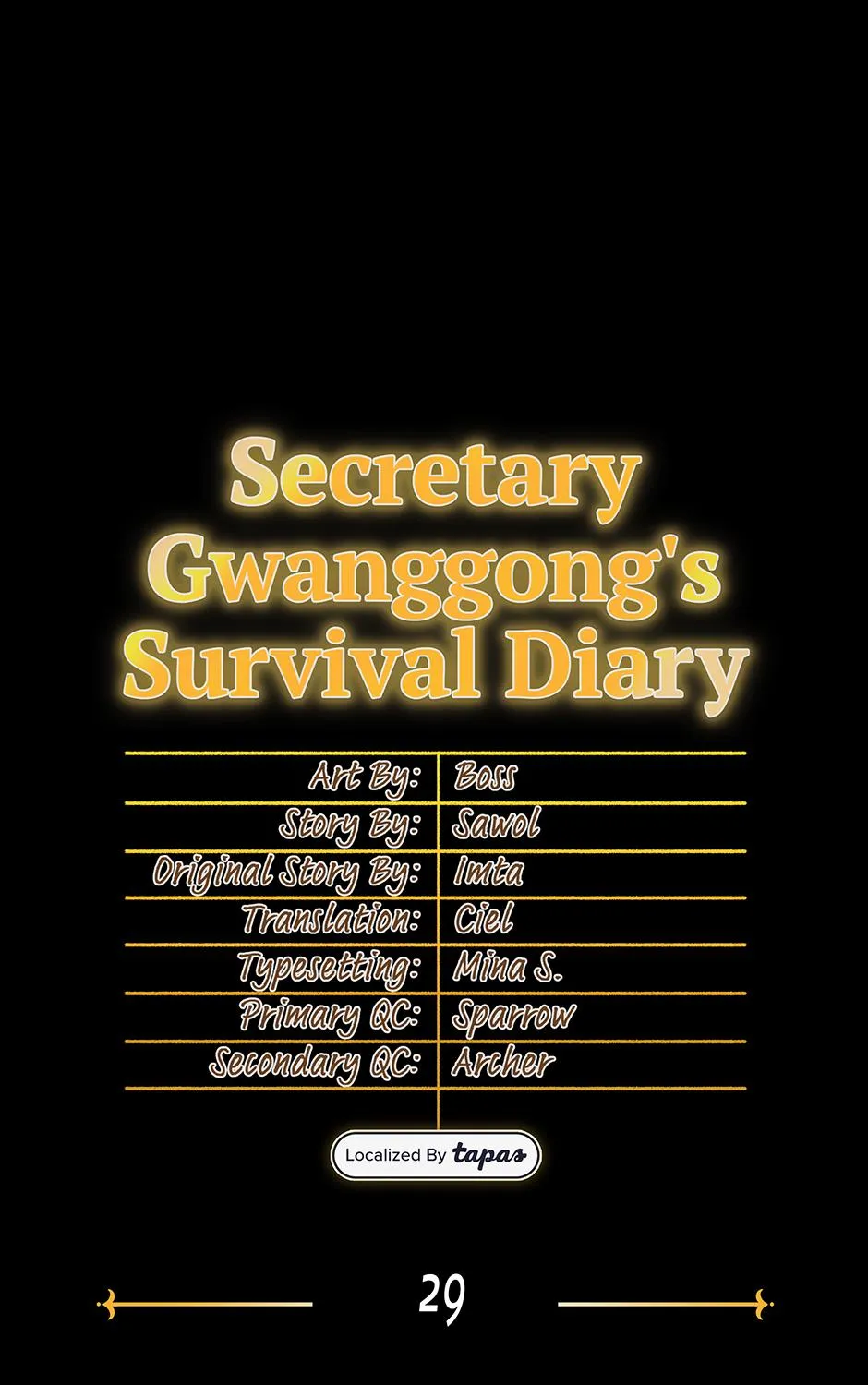 SECRETARY GWANGGONGS SURVIVAL DIARY Chapter 29 page 81 - 