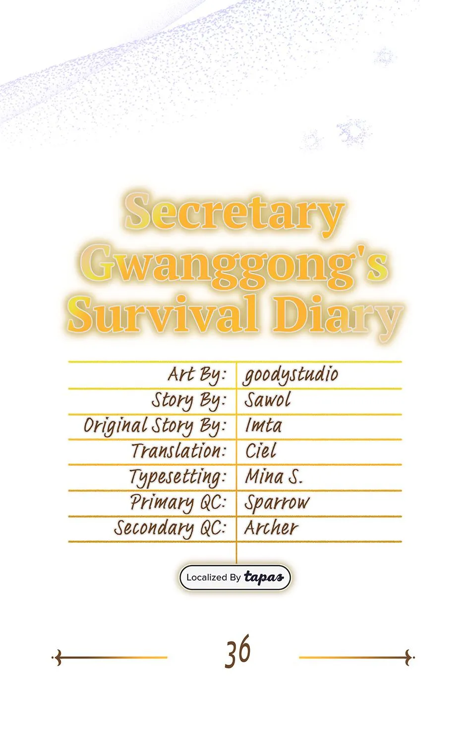 SECRETARY GWANGGONGS SURVIVAL DIARY Chapter 36 page 76 - 