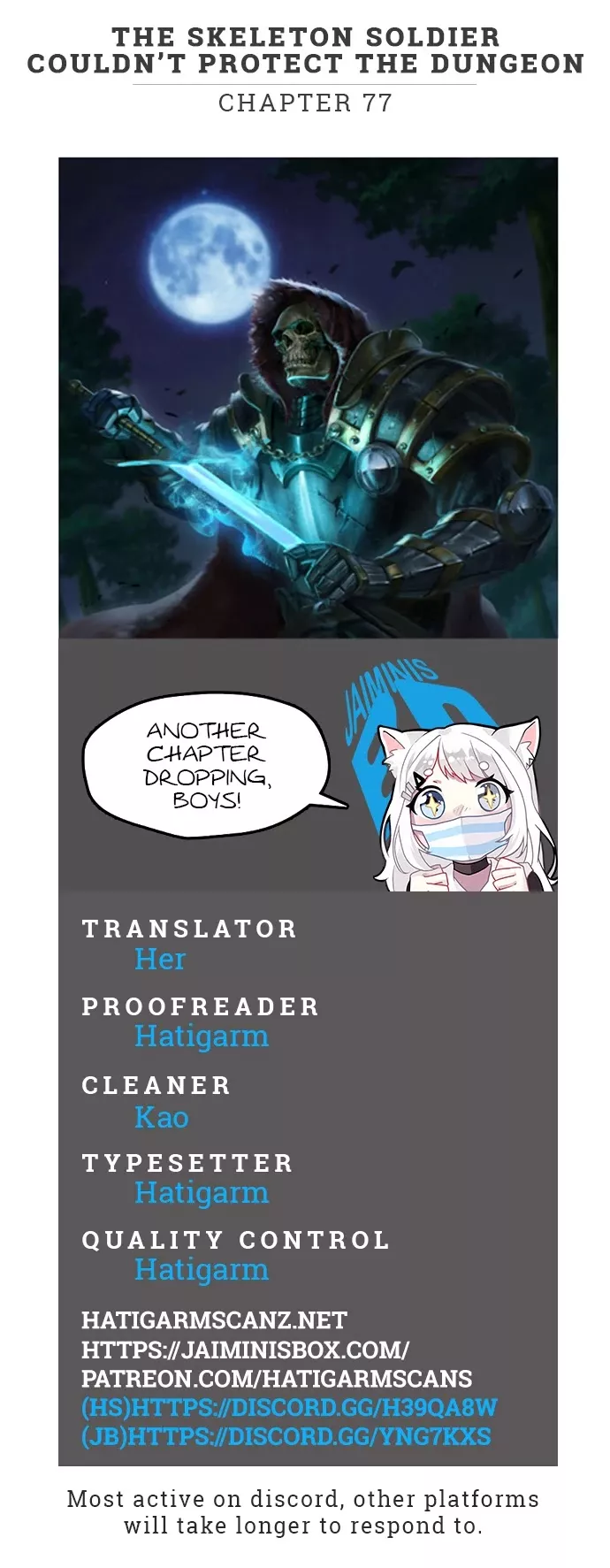 Read Skeleton Soldier Couldn’t Protect the Dungeon chapter 77 image 0 on Lezhin
