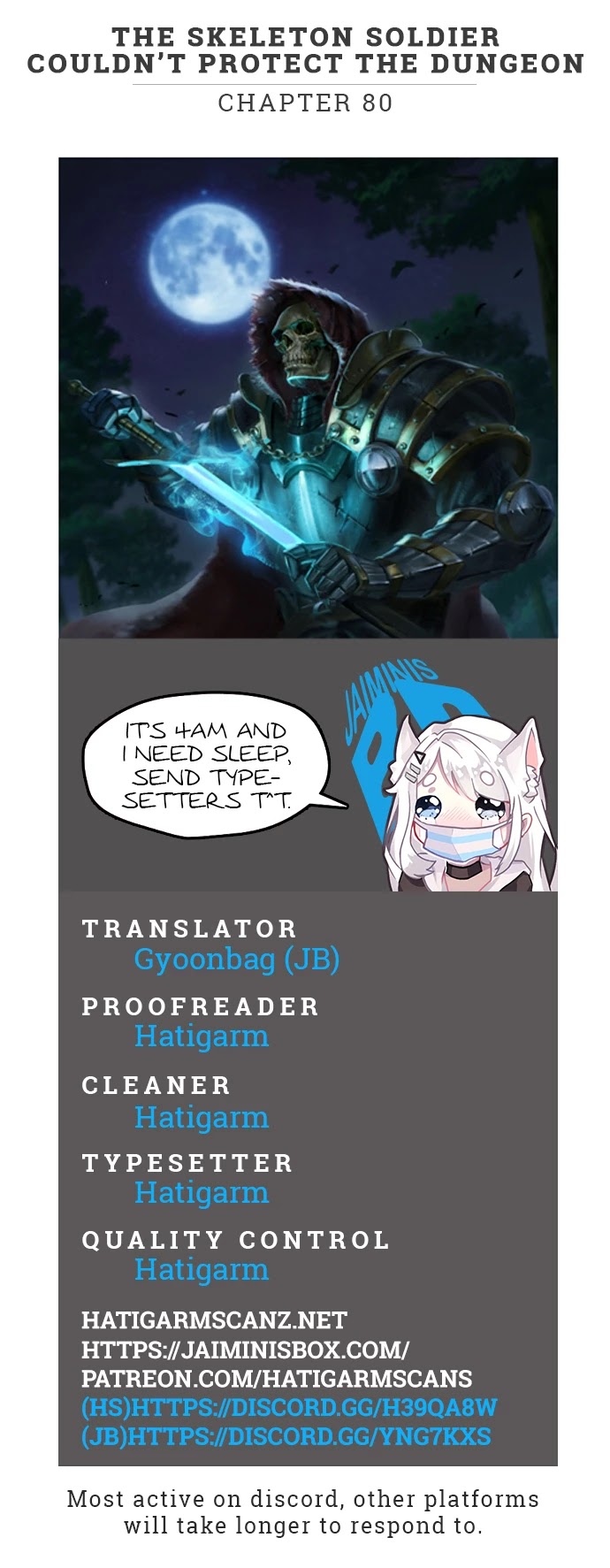 Read Skeleton Soldier Couldn’t Protect the Dungeon chapter 80 image 0 on Lezhin