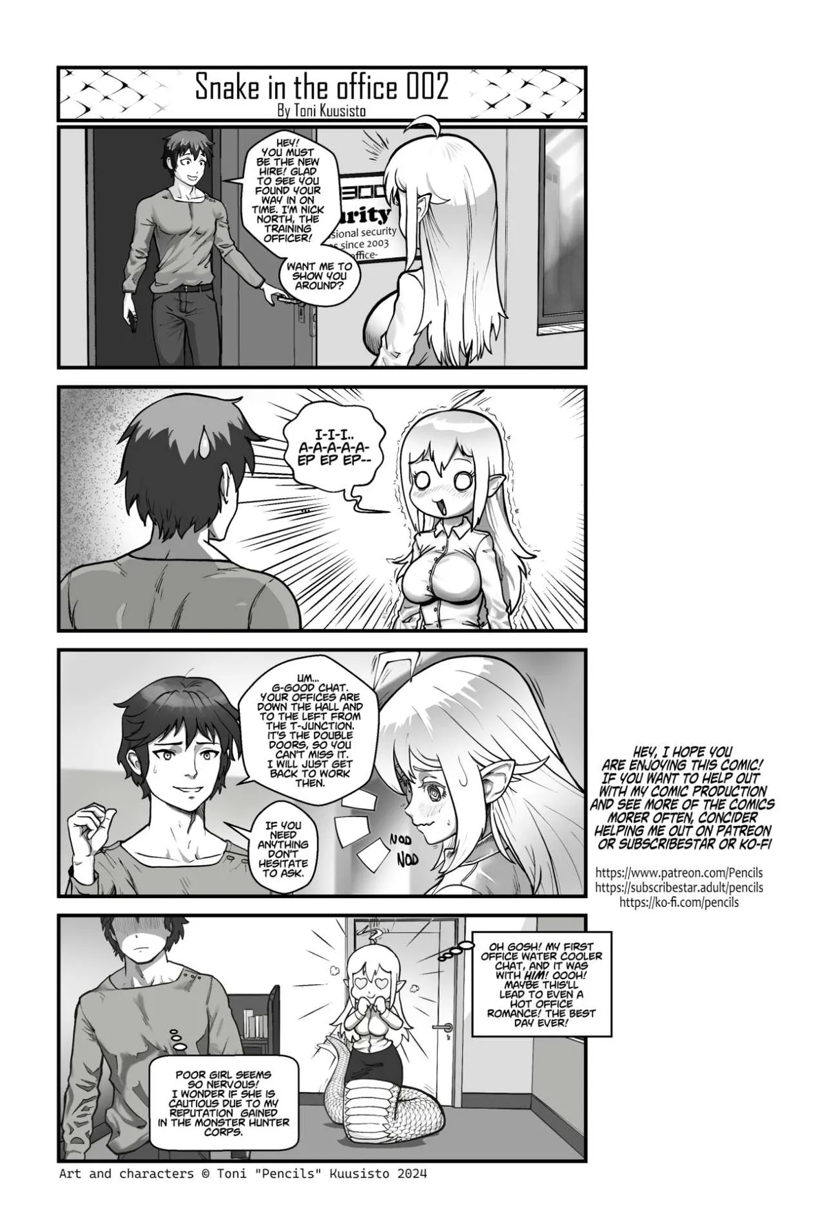 Read Snake In The Office chapter 1.1 image 1 on Lezhin