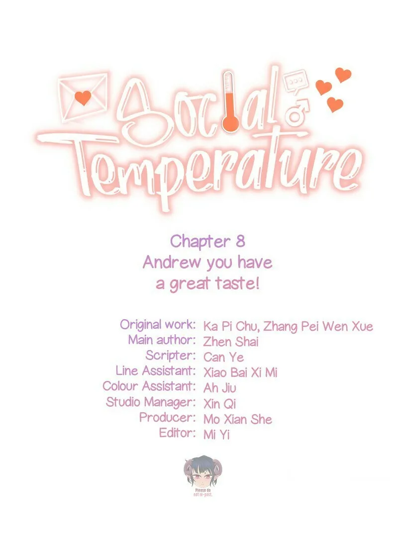 Read Social Temperature (Colored) chapter 8 image 1 on Lezhin