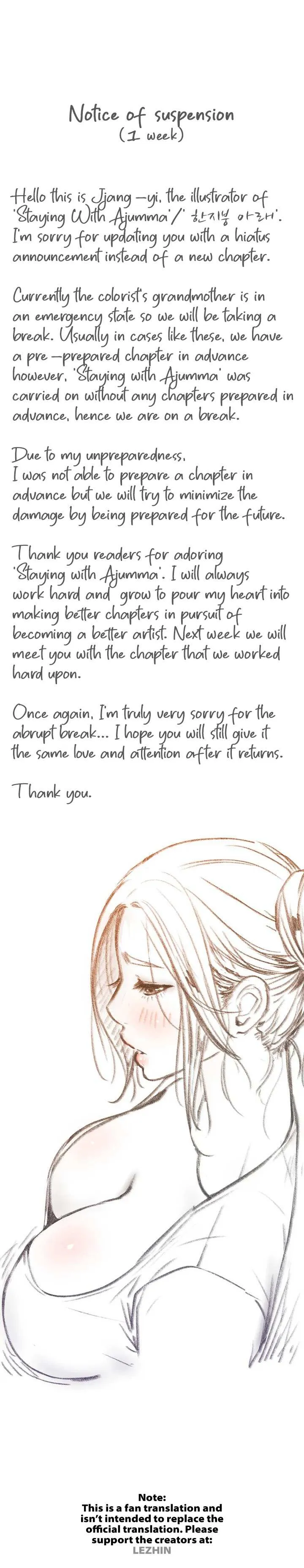 Read Staying With Ajumma chapter 16.5 image 0 on Lezhin