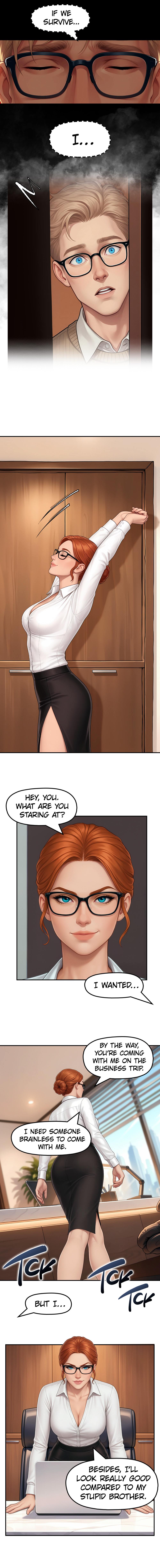 Read Stranded With The Boss chapter 1 image 4 on Lezhin