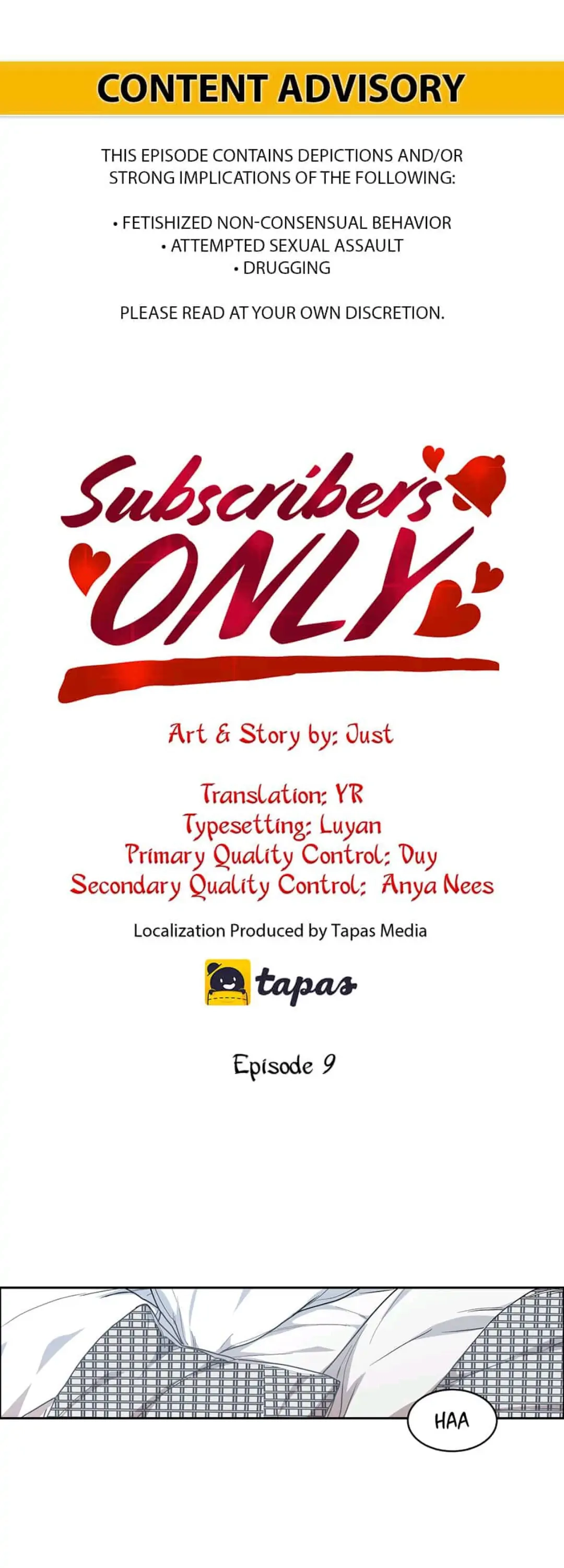 Read Subscribers Only chapter 9 image 1 on Lezhin