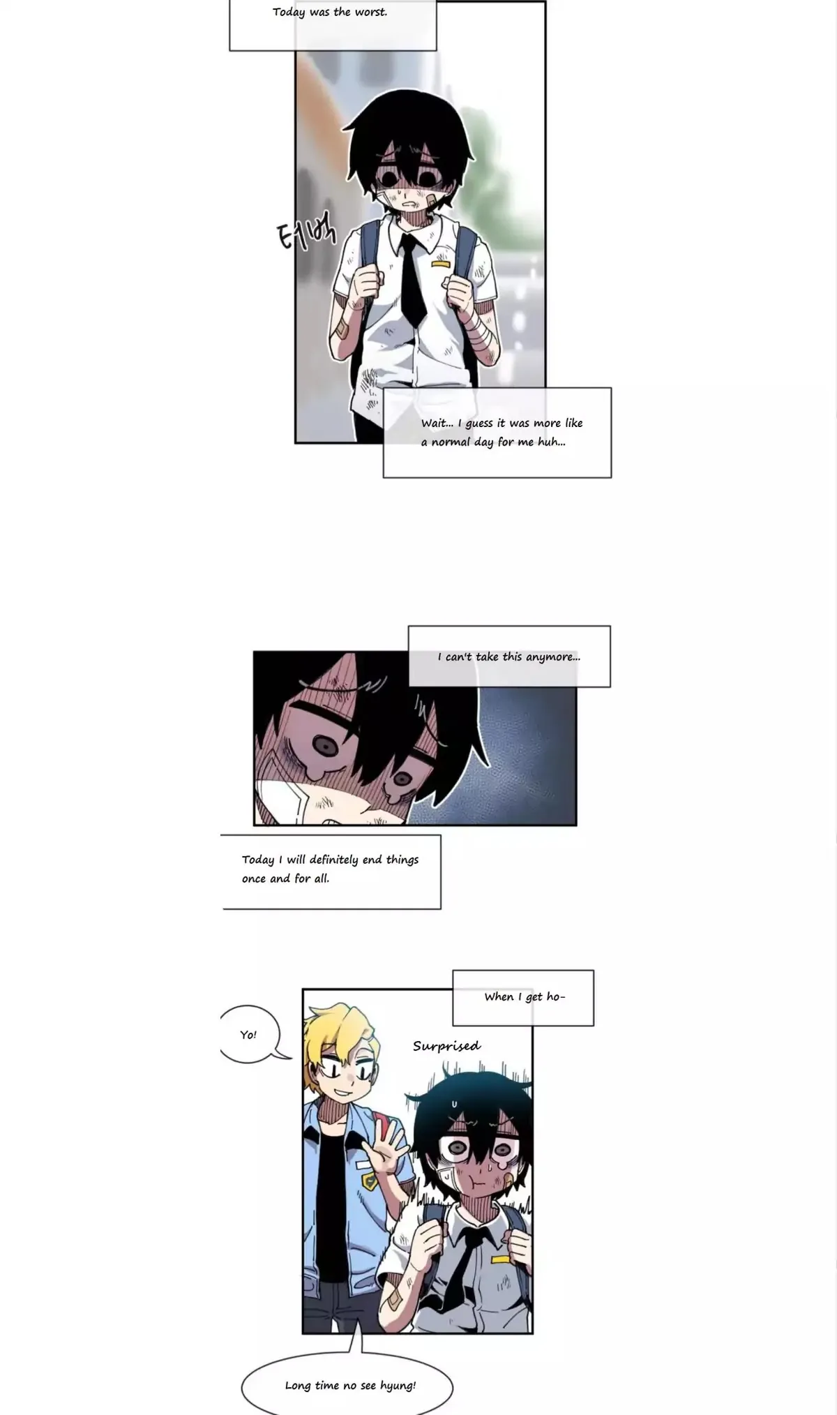 Read Suicide Boy chapter 0.99 image 1 on Lezhin