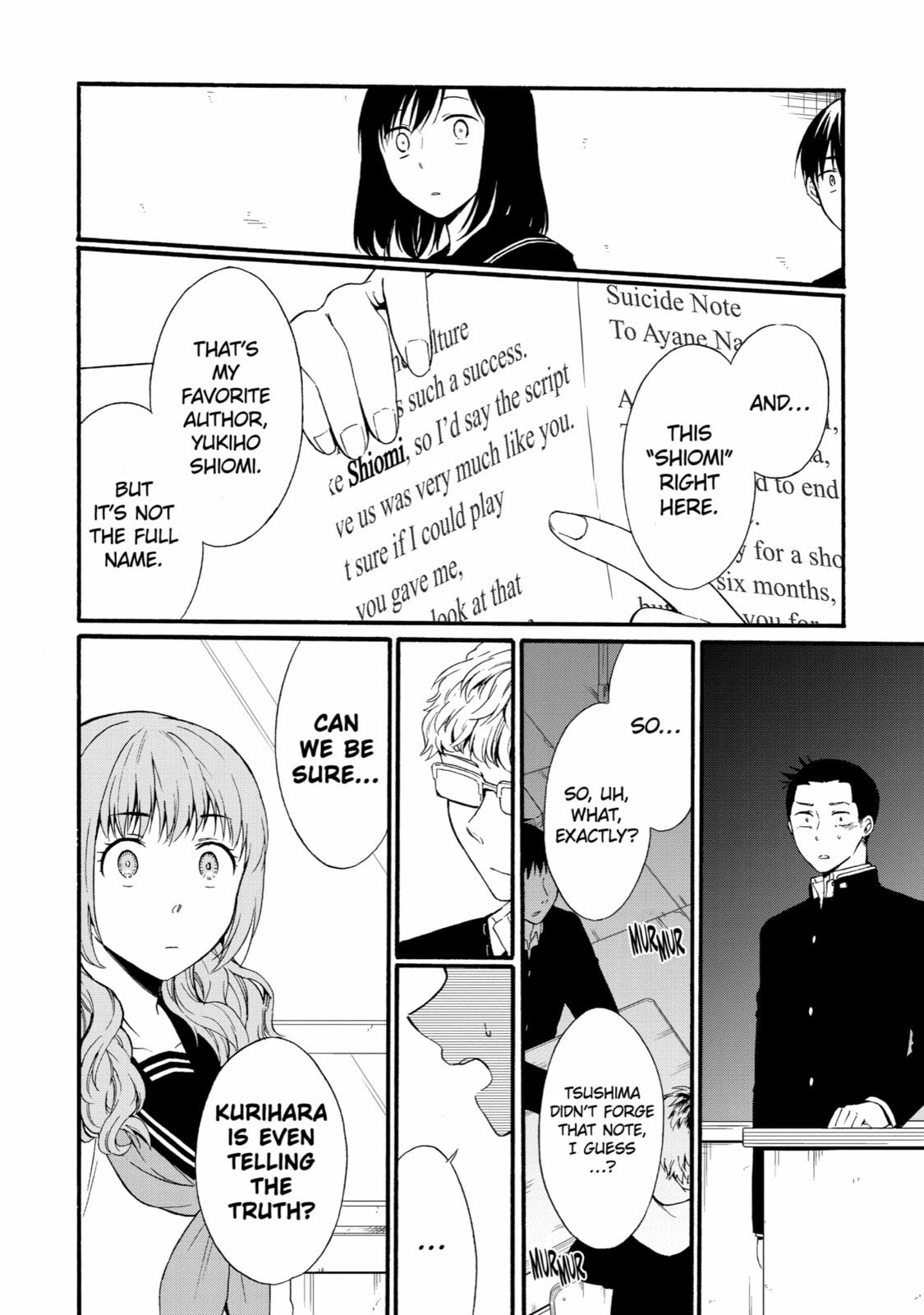 Read Suicide Notes Laid on the Table chapter 11 image 30 on Lezhin