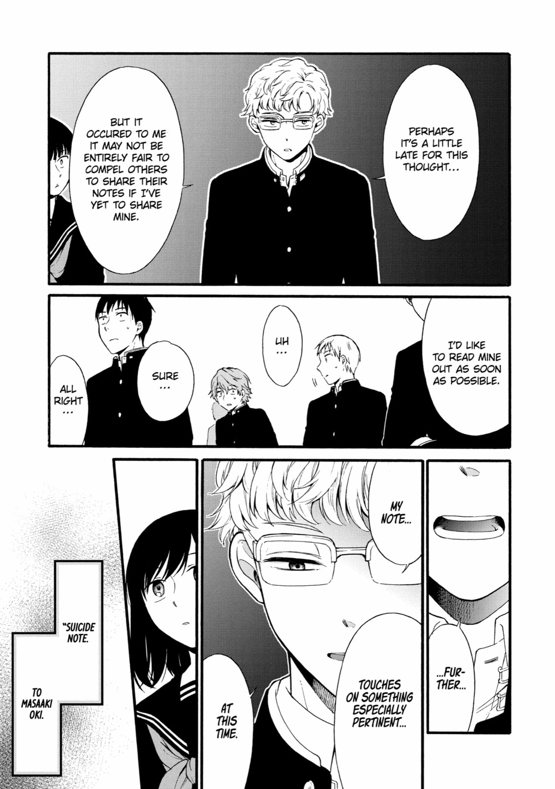 Read Suicide Notes Laid on the Table chapter 14 image 2 on Lezhin