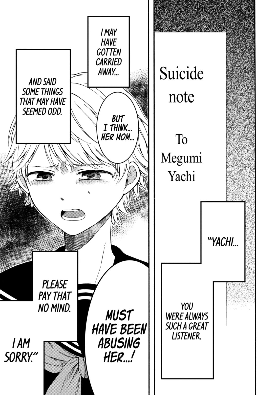 Read Suicide Notes Laid on the Table chapter 3.1 image 0 on Lezhin