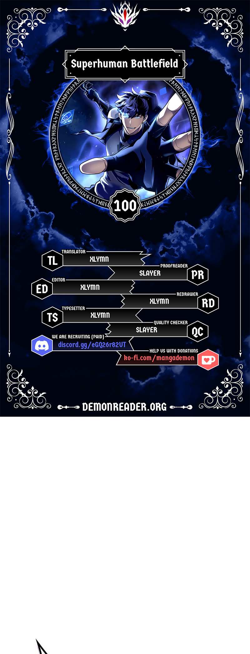 Read Superhuman Battlefield chapter 100 image 0 on Lezhin