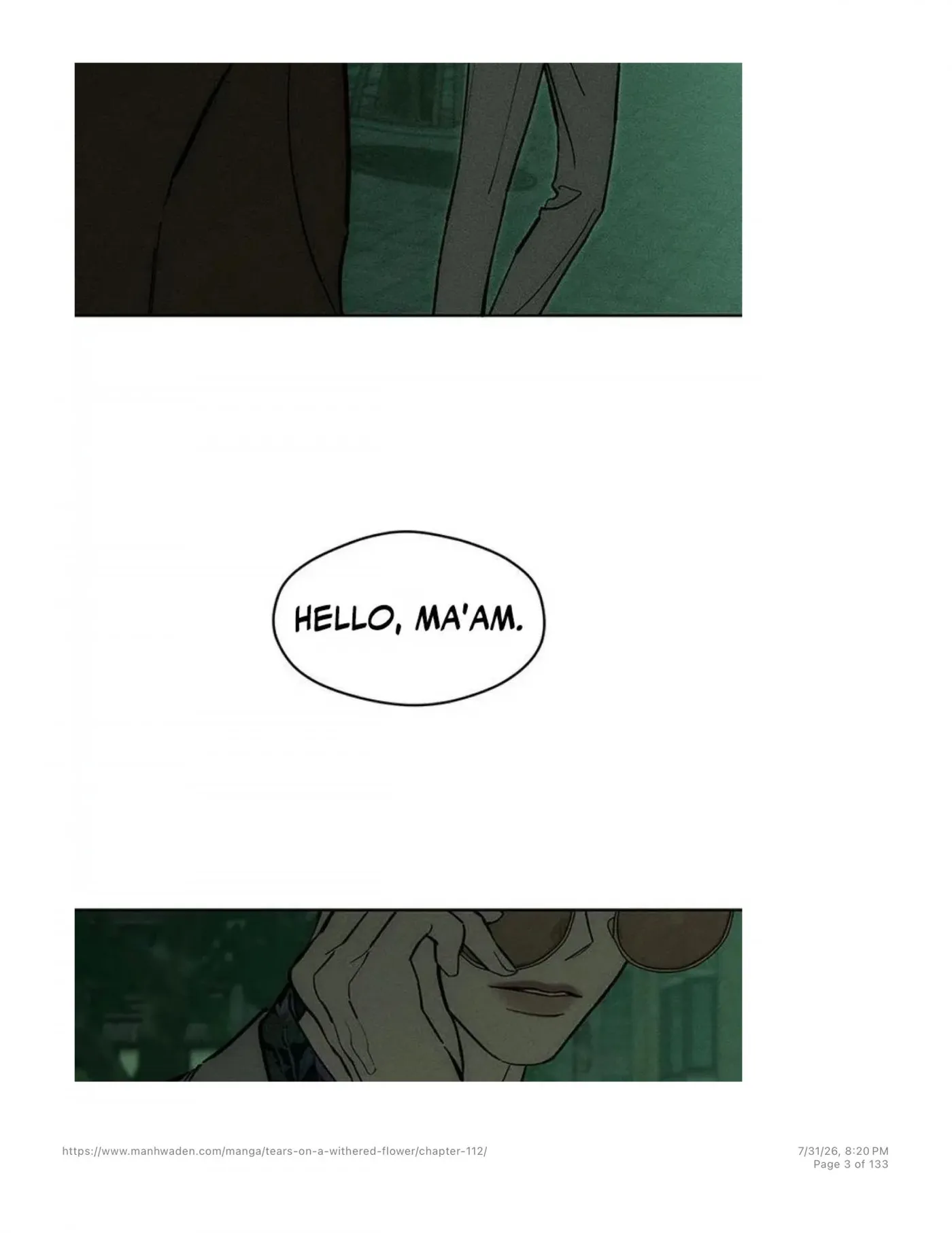 Read Tears on a Withered Flower chapter 112 image 1 on Lezhin