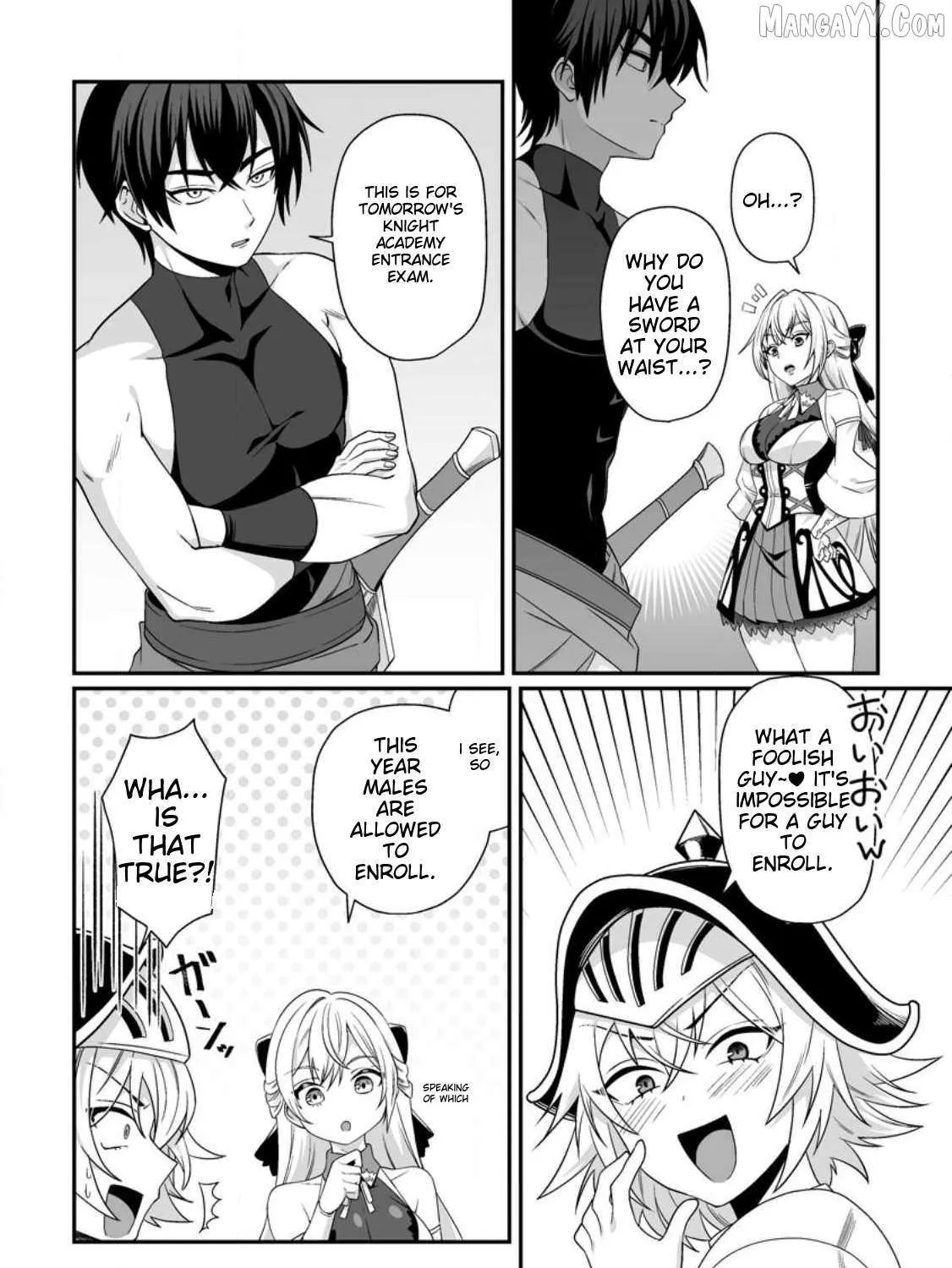 Teisou Gyakuten Sekai De Yuiitsu No Otoko Kishi No Ore, Onna Kishi Gakuen Ni Nyuugaku Shitara Nazeka Eiyou Atsukai Sareta ~Zetsurin Skill De Harem Musou~ Chapter 2.2 page 3 - 