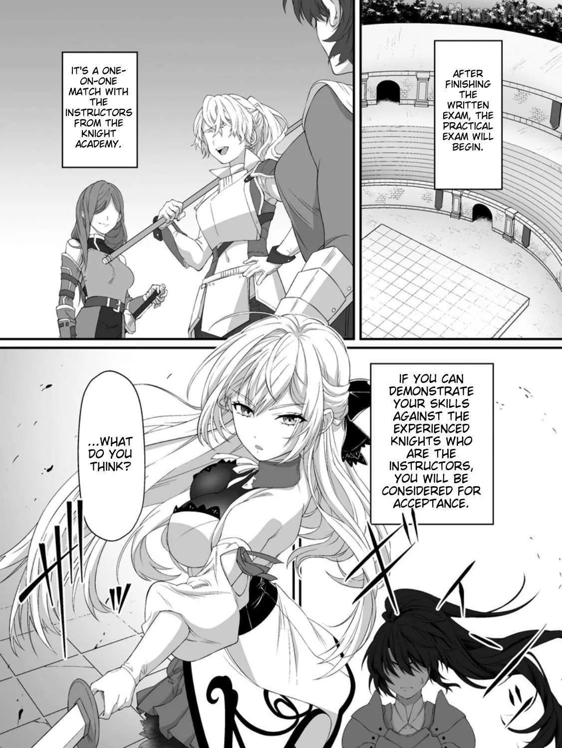 Teisou Gyakuten Sekai De Yuiitsu No Otoko Kishi No Ore, Onna Kishi Gakuen Ni Nyuugaku Shitara Nazeka Eiyou Atsukai Sareta ~Zetsurin Skill De Harem Musou~ Chapter 2.3 page 4 - 
