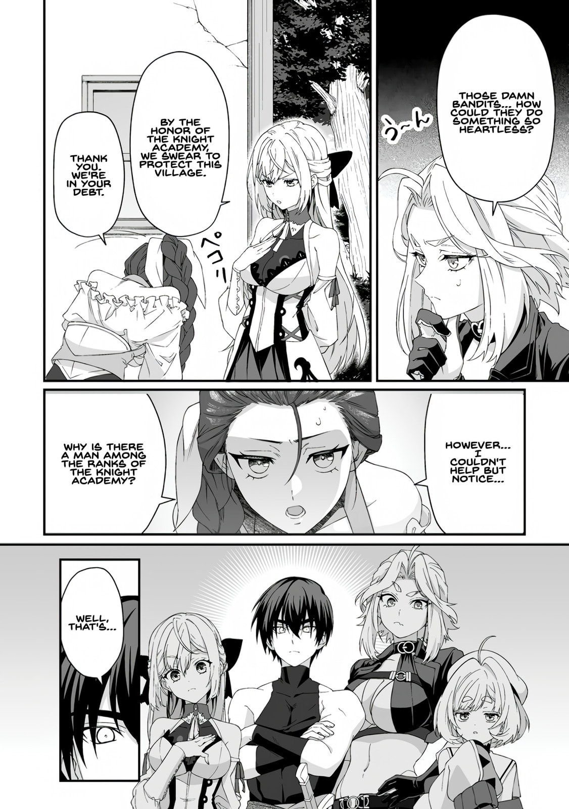 Teisou Gyakuten Sekai De Yuiitsu No Otoko Kishi No Ore, Onna Kishi Gakuen Ni Nyuugaku Shitara Nazeka Eiyou Atsukai Sareta ~Zetsurin Skill De Harem Musou~ Chapter 8.1 page 2 - 