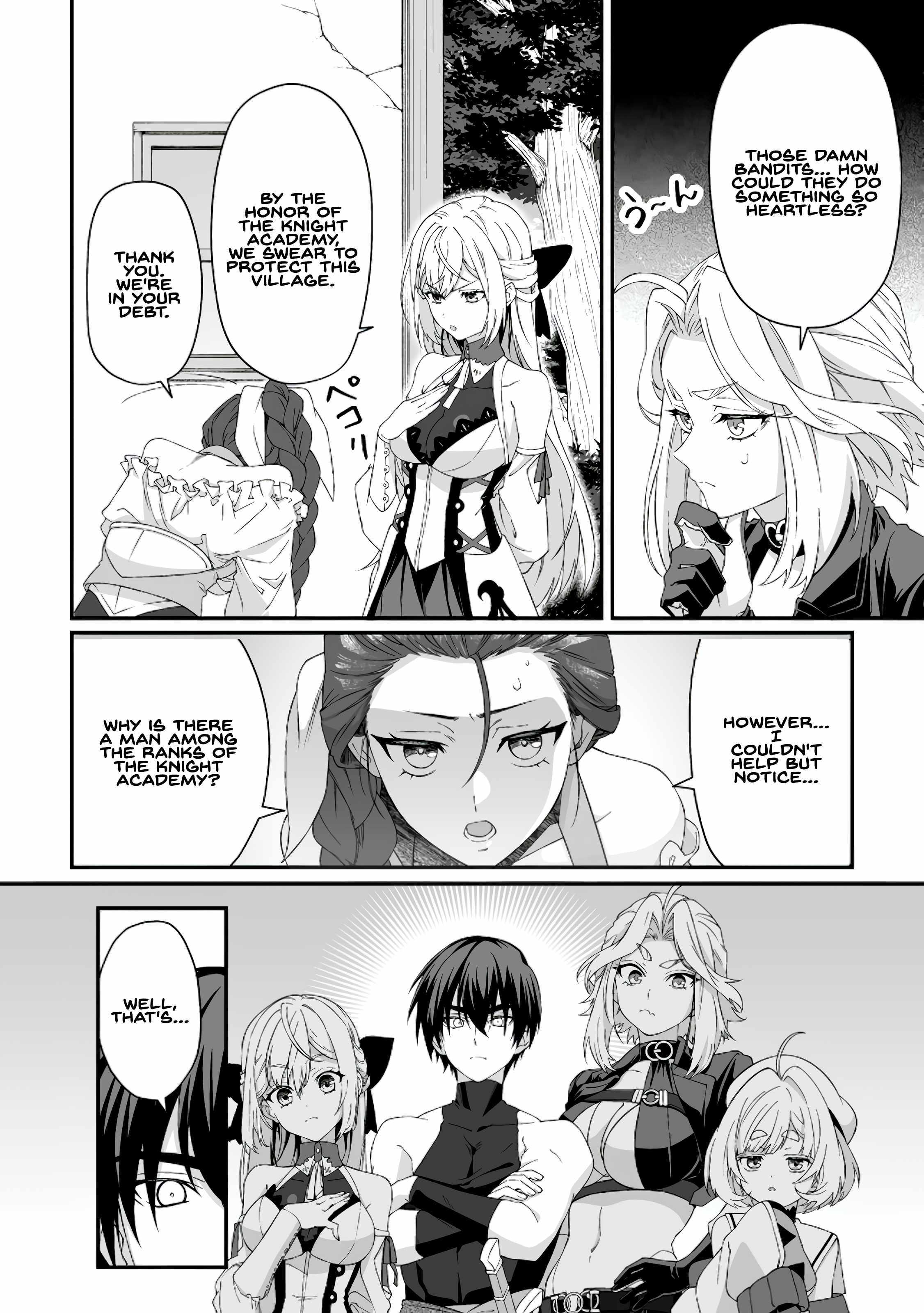 Teisou Gyakuten Sekai De Yuiitsu No Otoko Kishi No Ore, Onna Kishi Gakuen Ni Nyuugaku Shitara Nazeka Eiyou Atsukai Sareta ~Zetsurin Skill De Harem Musou~ Chapter 8 page 2 - 