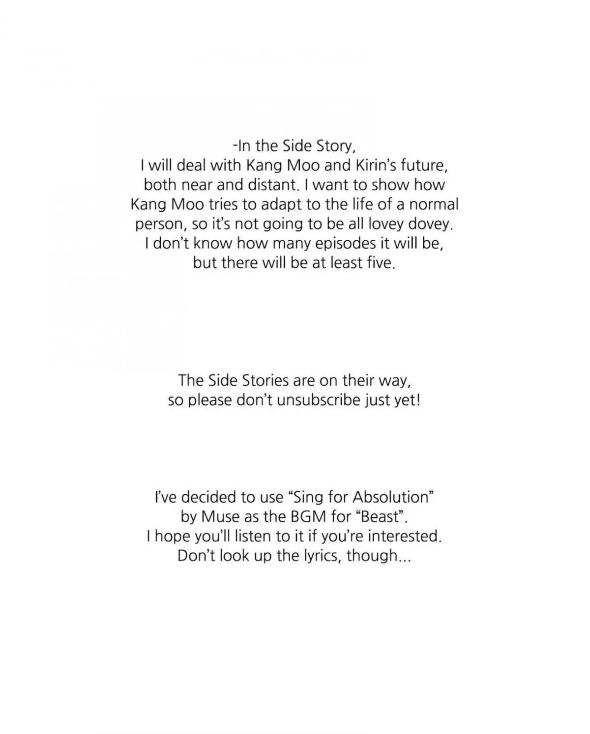 Read The Beast Must Die chapter 60.5 image 14 on Lezhin