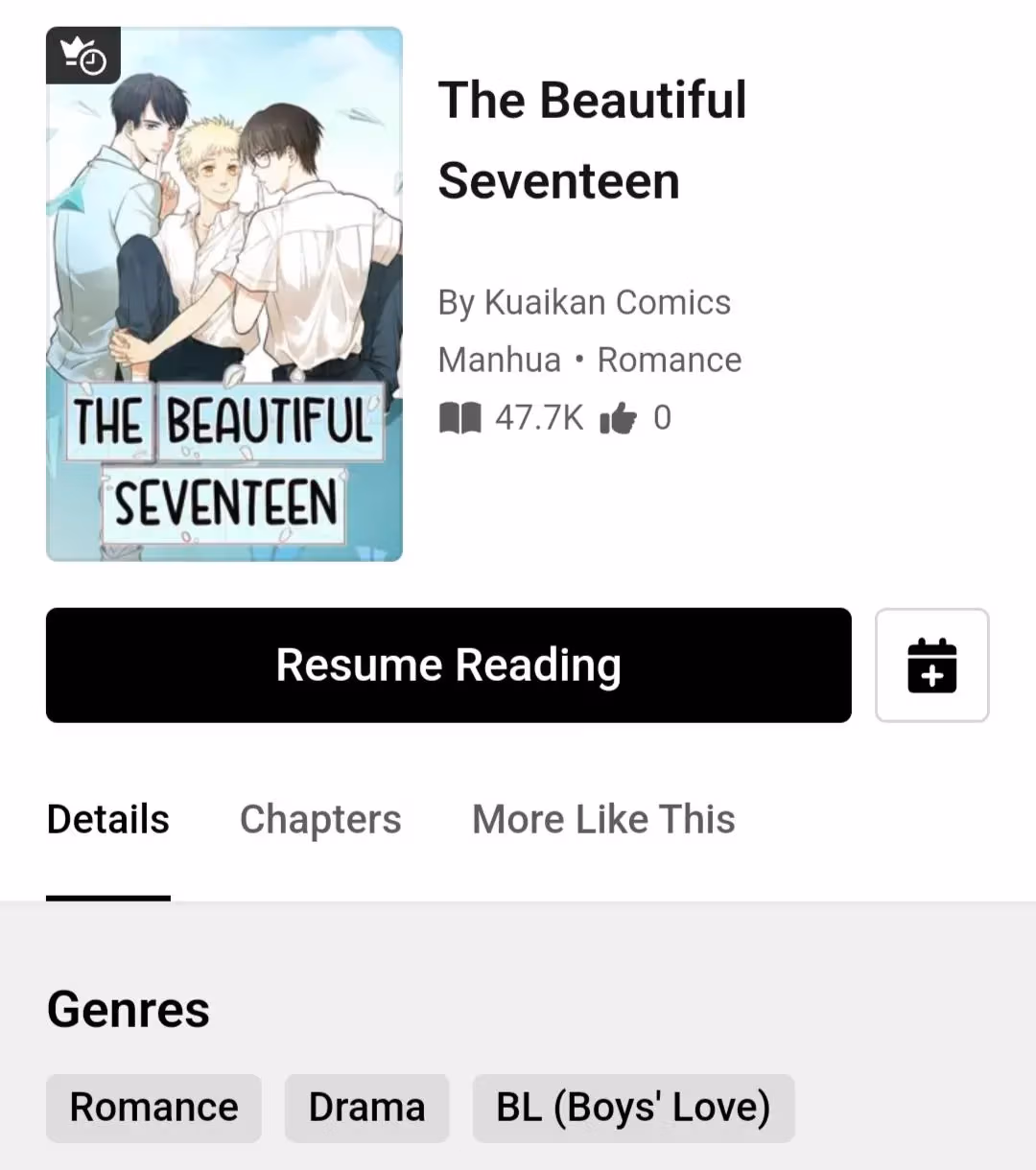 Read The Beautiful Seventeen chapter 277 image 1 on Lezhin