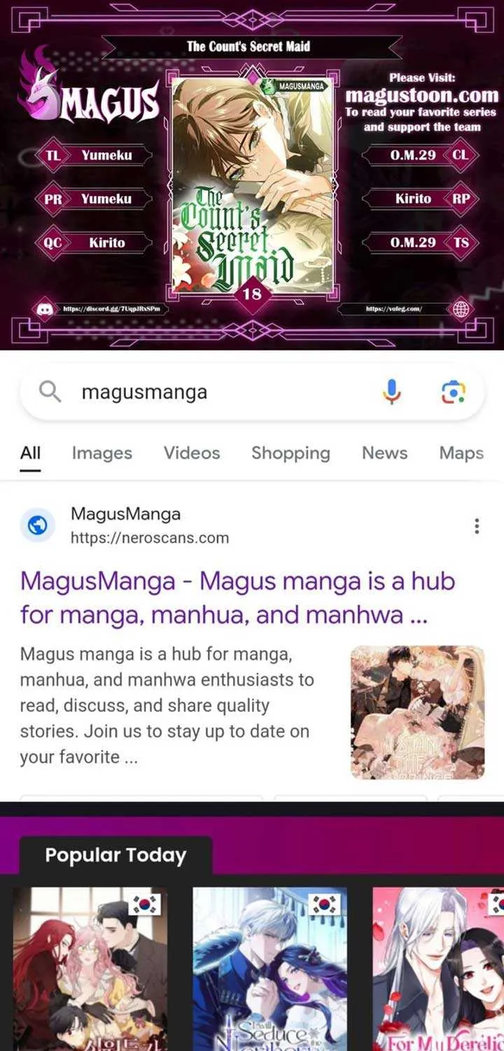 Read The Count’s Secret Maid chapter 18 image 1 on Lezhin