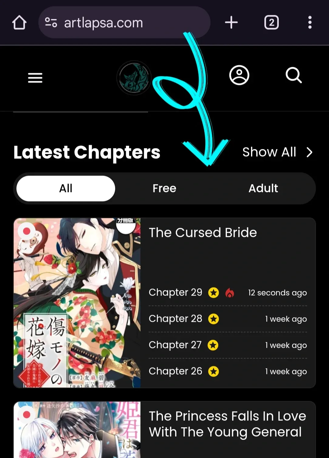 The cursed bride Chapter 7 page 2 - 