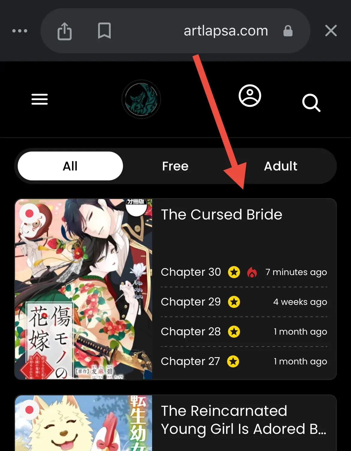 The cursed bride Chapter 8 page 2 - 