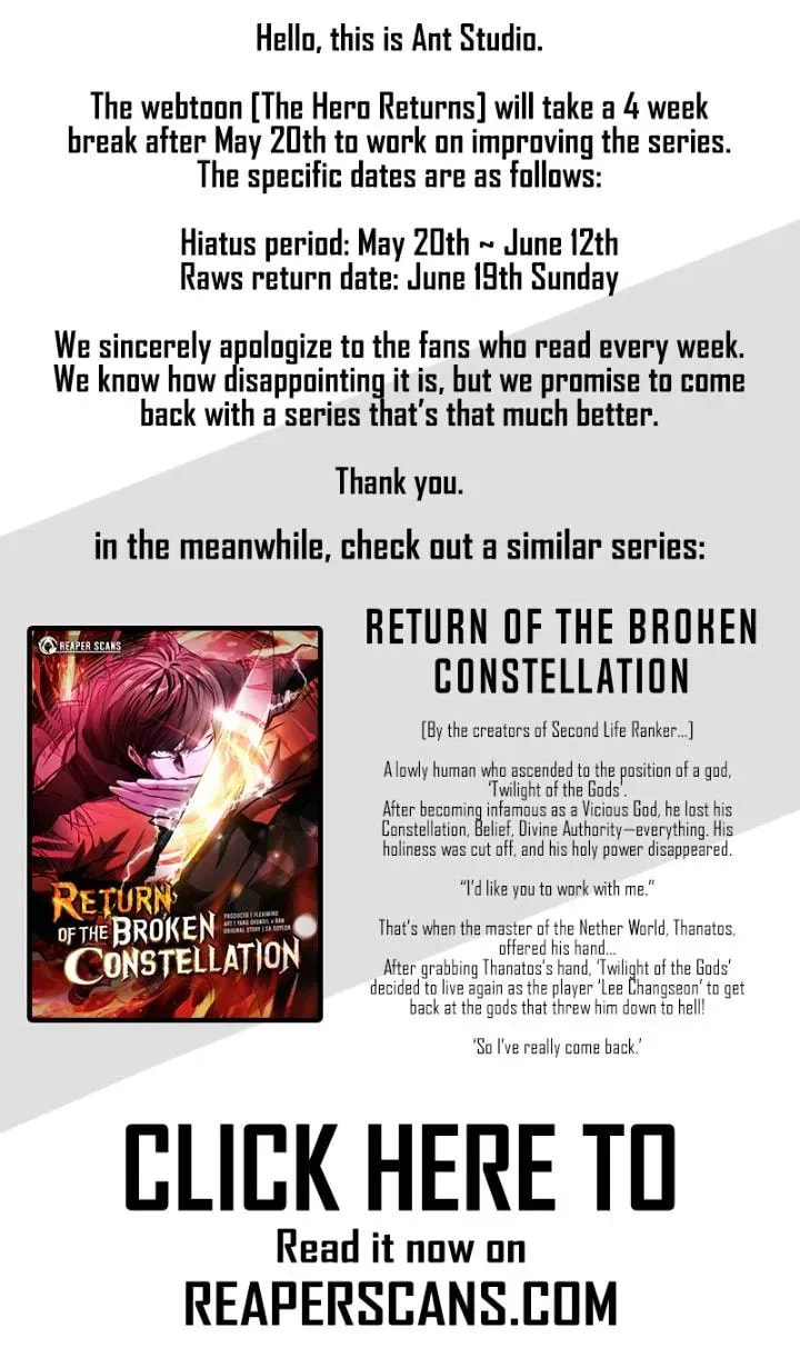 Read The Hero Returns chapter 32.1 image 1 on Lezhin