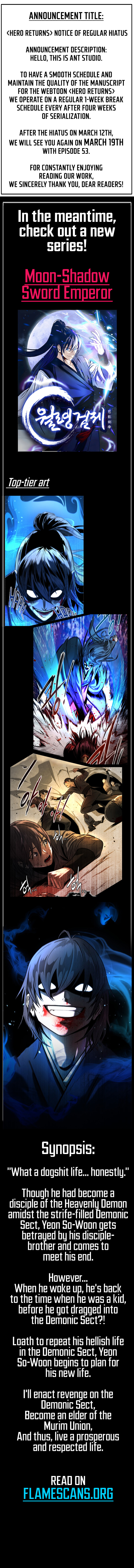 Read The Hero Returns chapter 52.5 image 0 on Lezhin