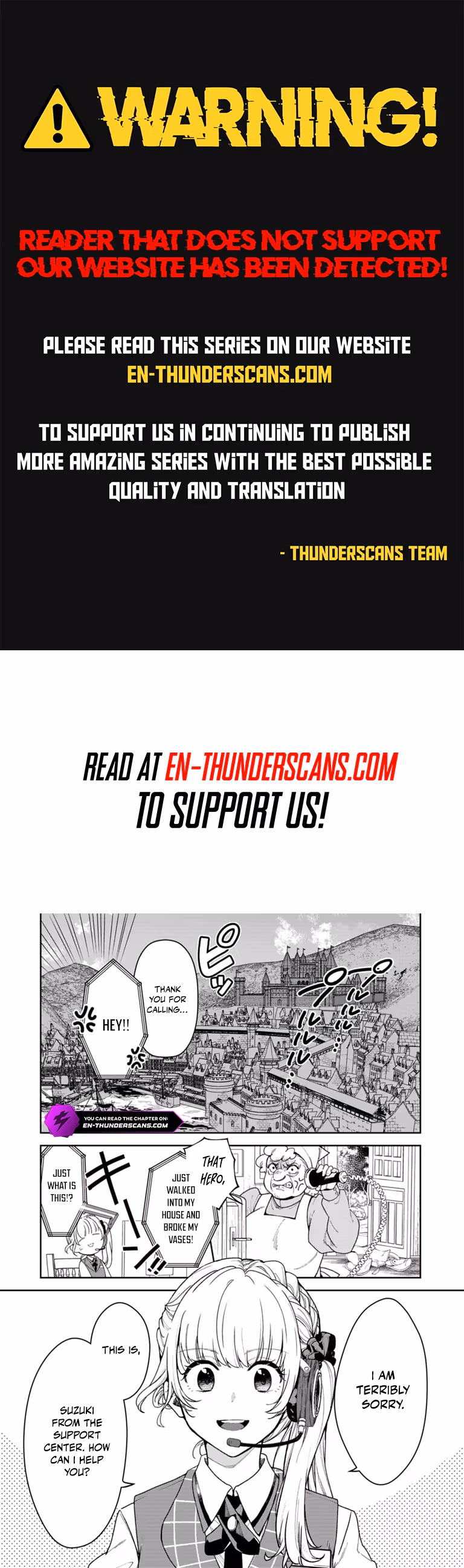 The Otherworld Support Center’s Suzuki Will Handle Your Request Chapter 1 page 1 - 