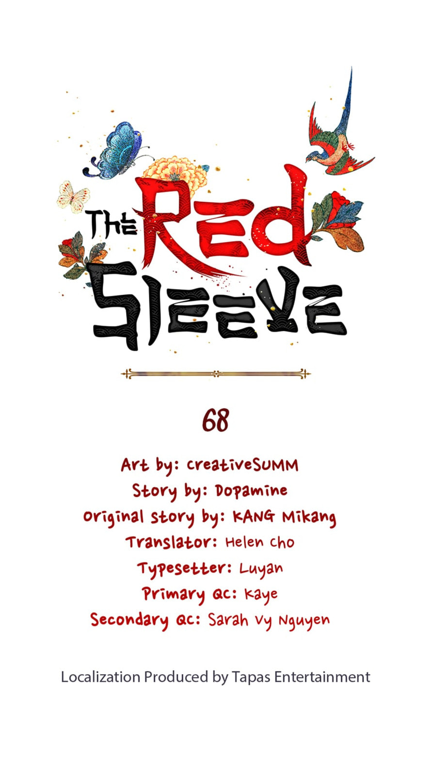 Read The Red Sleeve chapter 68 image 0 on Lezhin