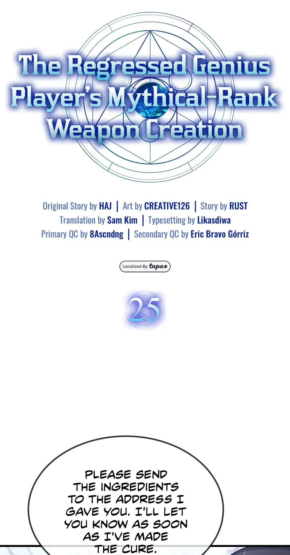 The Regressed Genius Player's Mythical-Rank Weapon Creation Chapter 25 page 20 - 