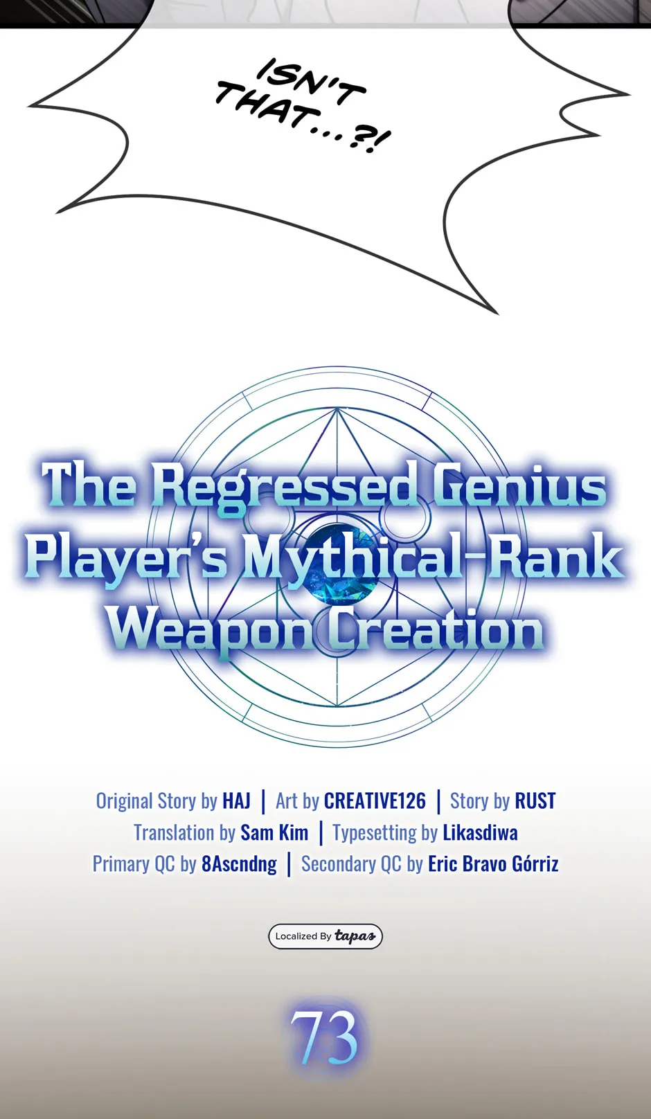 The Regressed Genius Player's Mythical-Rank Weapon Creation Chapter 73 page 10 - 