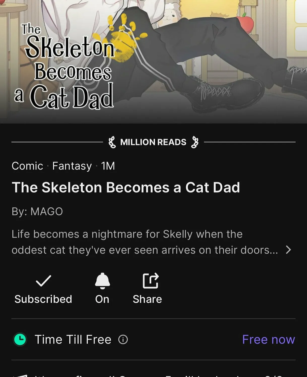 Read The Skeleton Becomes a Cat Dad chapter 162.5 image 0 on Lezhin