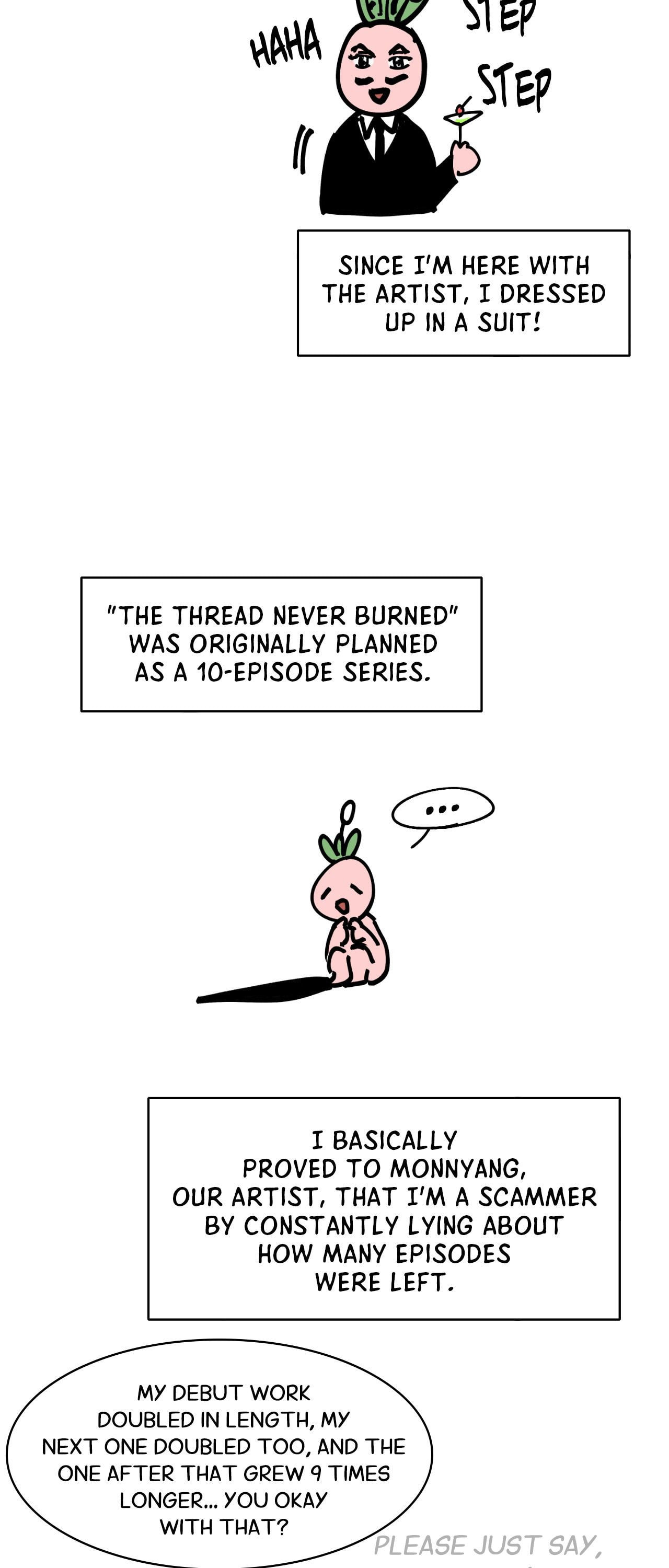 Read The Thread Never Burned chapter 35.1 image 1 on Lezhin