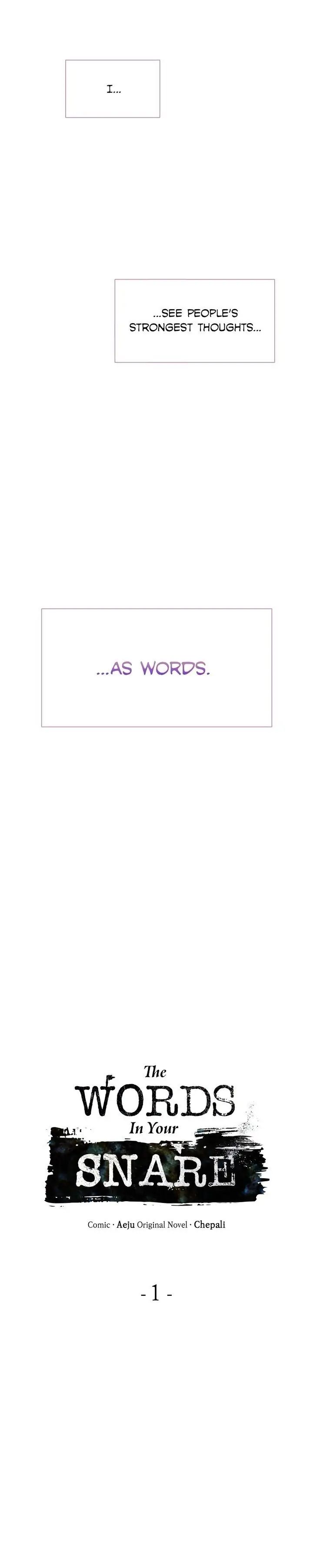 The Words In Your Snare Chapter 1.2 page 11 - 