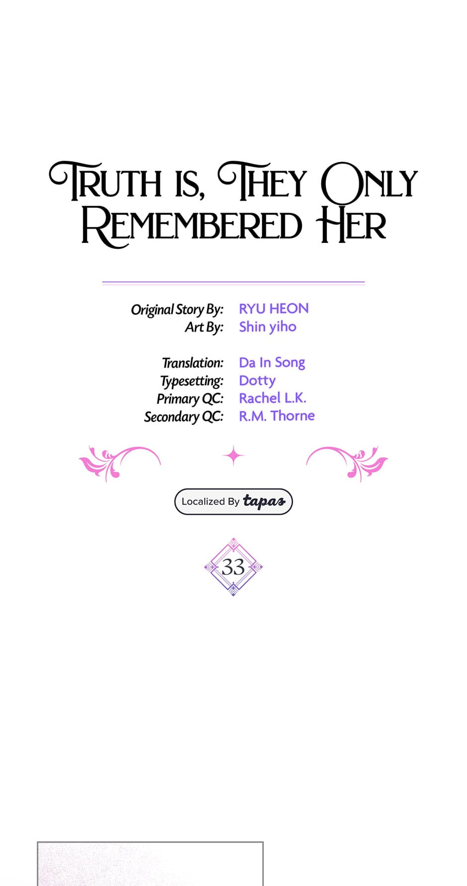 Read They Only Remembered Her chapter 33 image 0 on Lezhin
