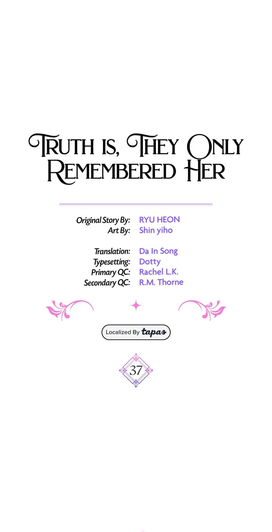 Read They Only Remembered Her chapter 37 image 0 on Lezhin