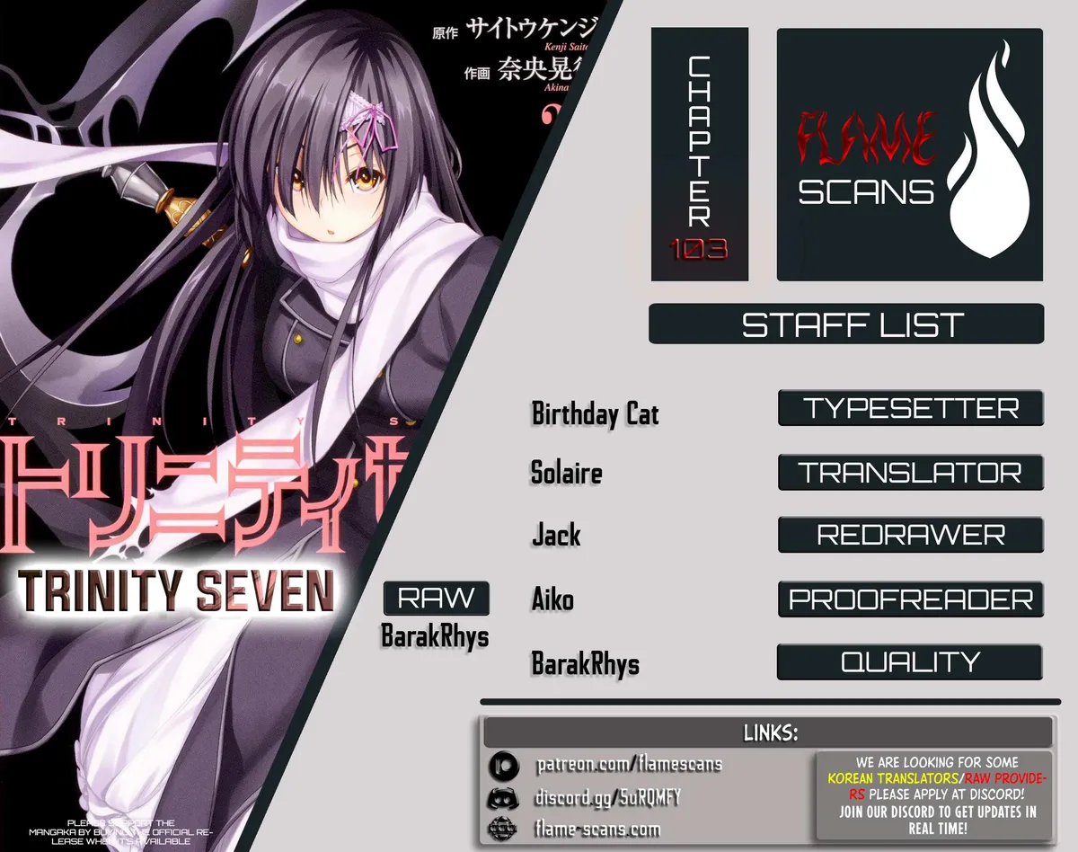 Read Trinity Seven: 7-Nin No Mahoutsukai chapter 103 image 0 on Lezhin