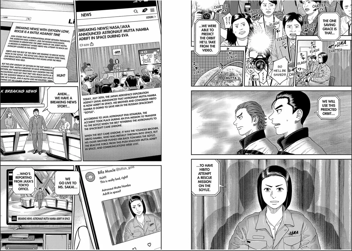 Read Uchuu Kyoudai chapter 412 image 2 on Lezhin