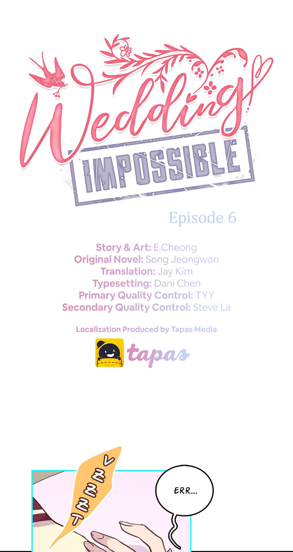 Read Wedding Impossible chapter 6 image 1 on Lezhin