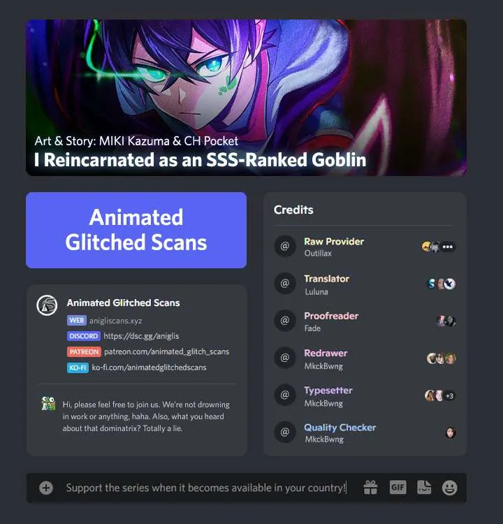 Read When Reincarnated, I Was a SSS Class Goblin chapter 37 image 0 on Lezhin