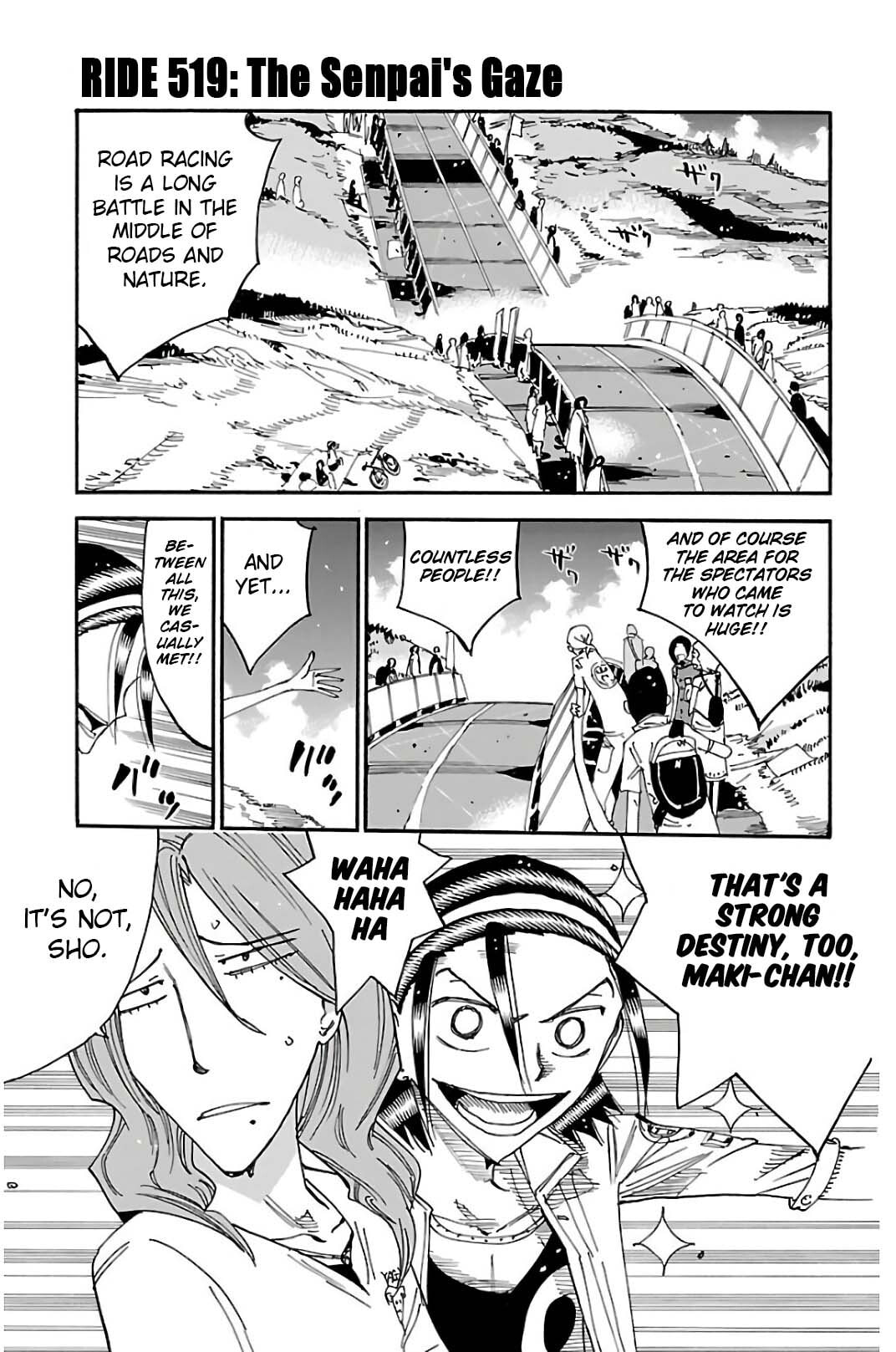 Yowamushi Pedal Chapter 519 page 1 - 