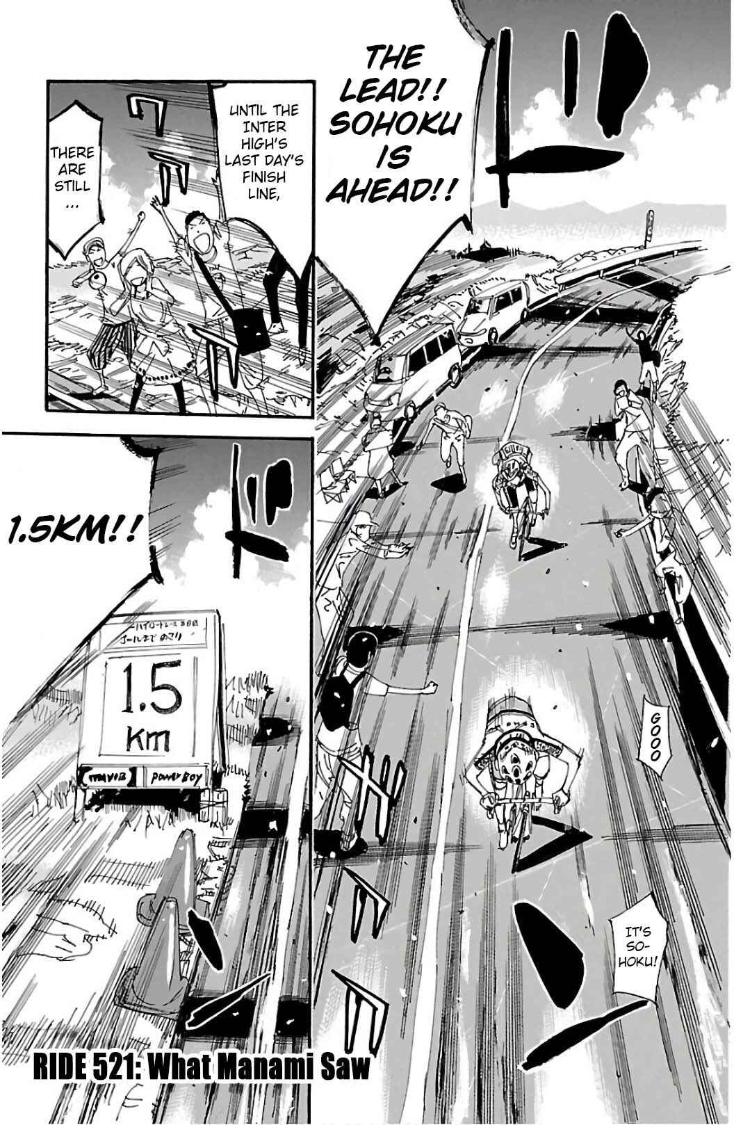 Yowamushi Pedal Chapter 521 page 1 - 