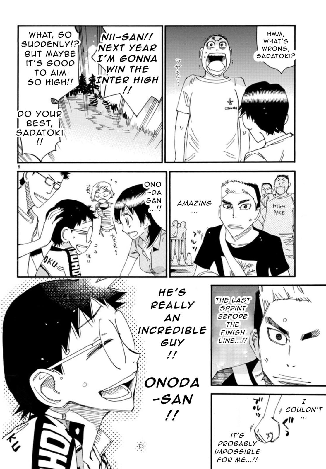 Yowamushi Pedal Chapter 542 page 8 - 