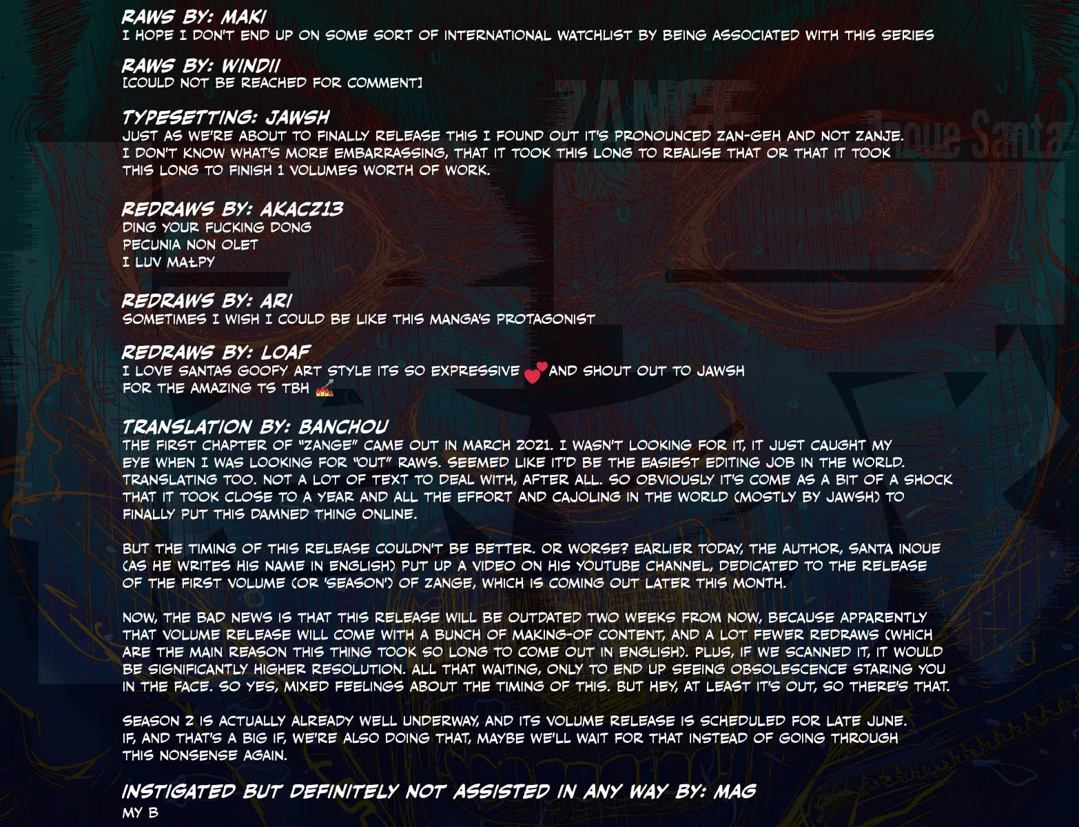 Read Zange chapter 1 image 1 on Lezhin